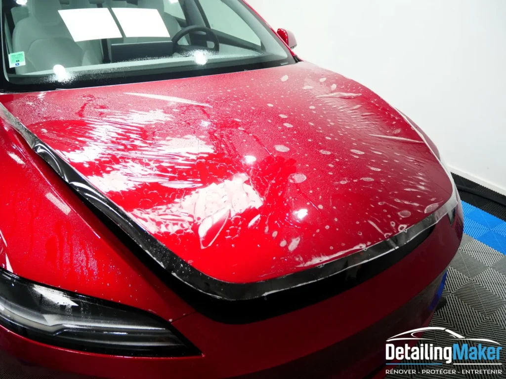 pose film de protection transparent tesla model 3